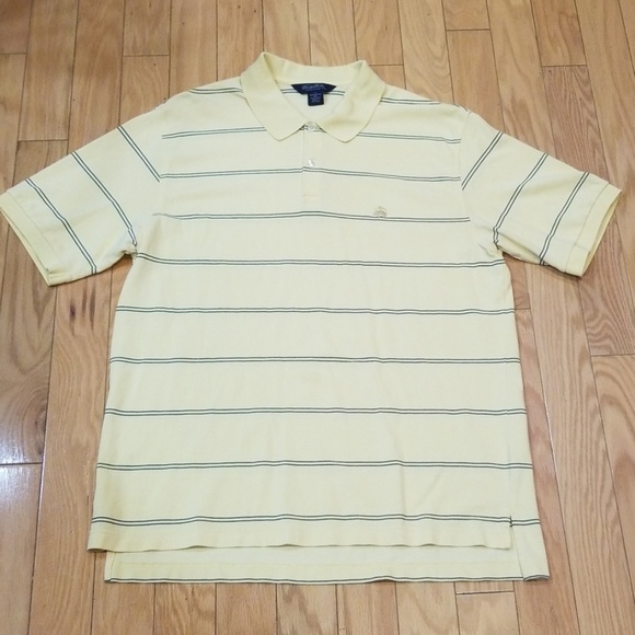 Brook Brothers Yellow Striped Polo XL - Picture 2 of 7